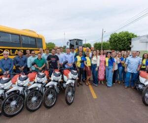 Deputado Max Russi entrega motocicletas a agentes de saúde e endemias em Novo São Joaquim