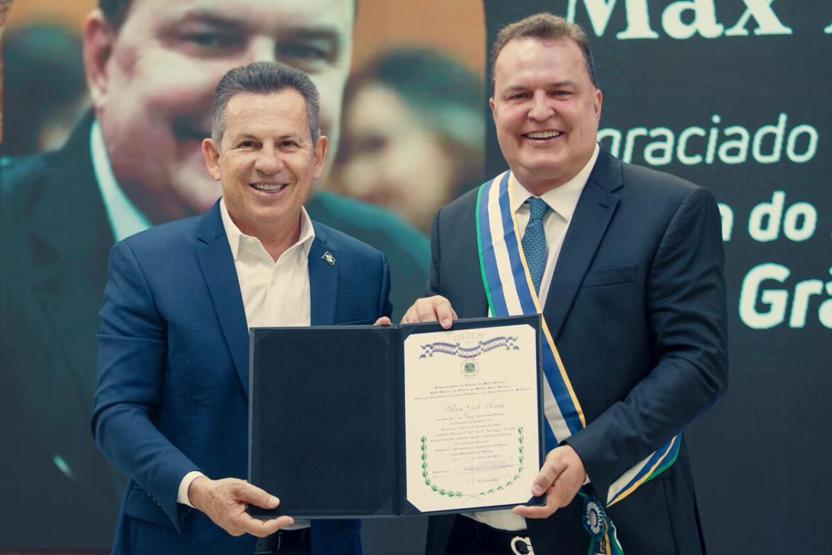 Presidente da ALMT, Max Russi, recebe Medalha Grã-Cruz, a mais alta honraria de Mato Grosso