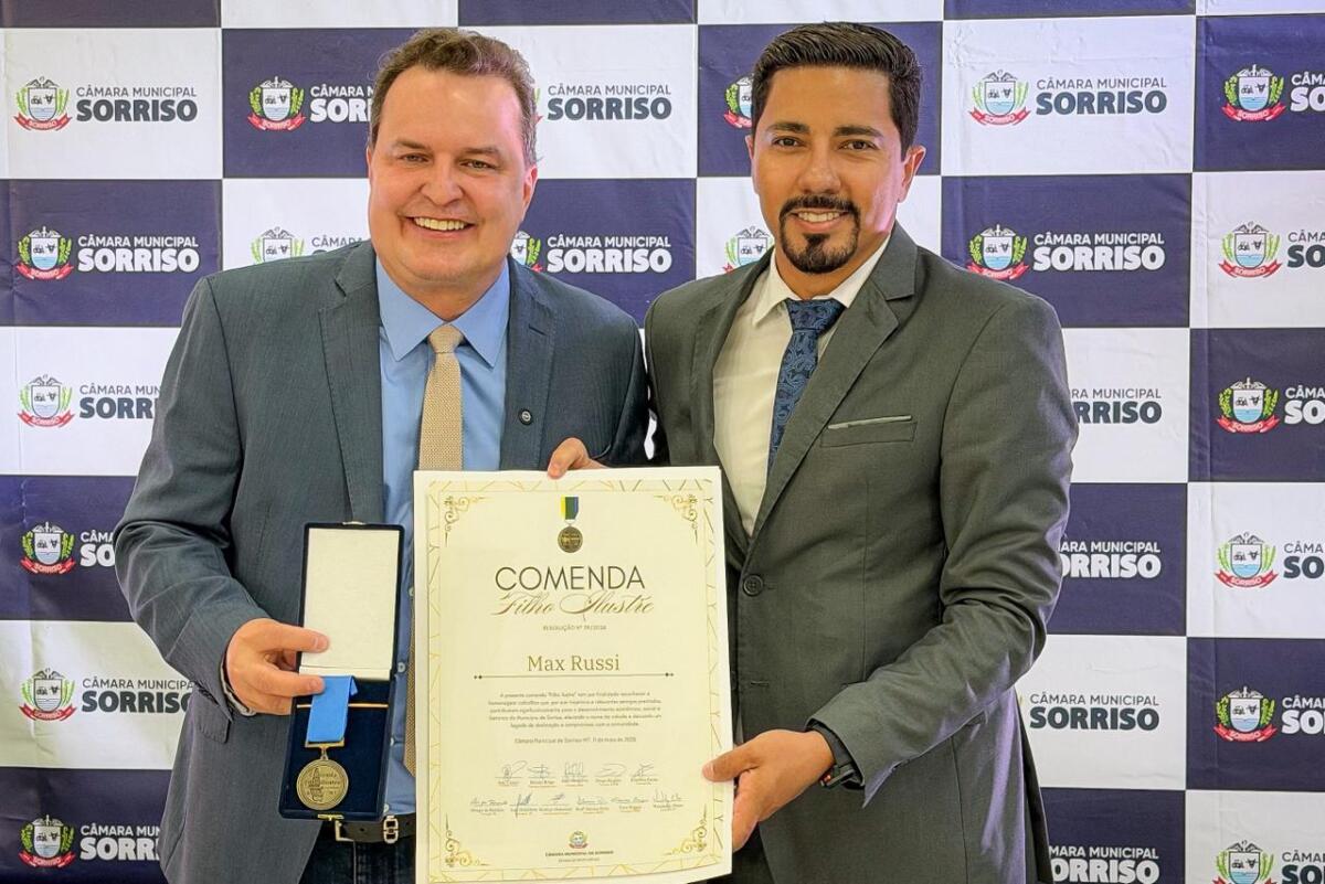 Max Russi recebe comenda “Filho Ilustre” no aniversário de 40 anos de Sorriso